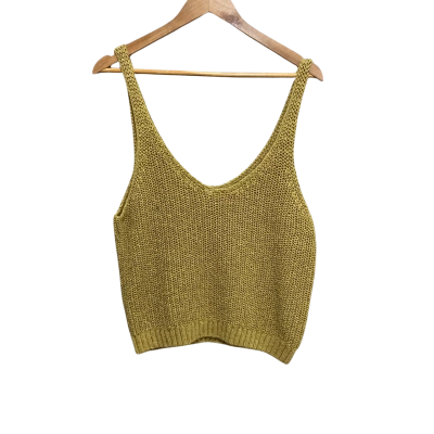 Kivari Womens  Size 12 Lana Knit Cami  Khaki RRP &199
