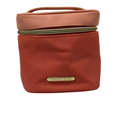 Michael Kors Two-Tone Saffiano Leather Cosmetics Case