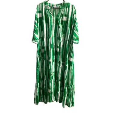BEE MADDISON  Womens  Size 16 Maxi Dress Green White Pattern