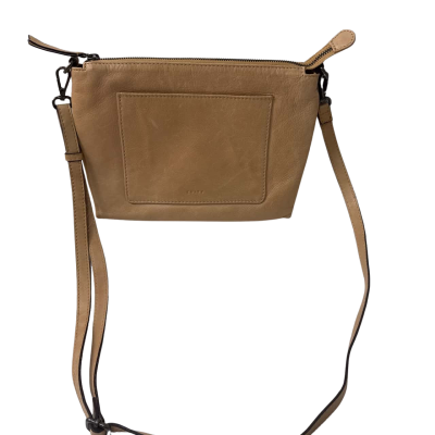 Every Womens Cross Body Bag Beige leather 