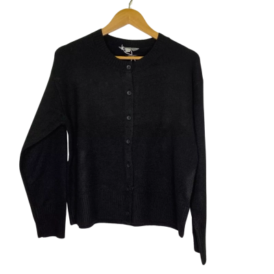 Suzannegrae Womens  Size L Button-down Cardigan Black  