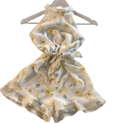 Review Kids  Size 10 Jumpsuit Floral / White / Yellow 