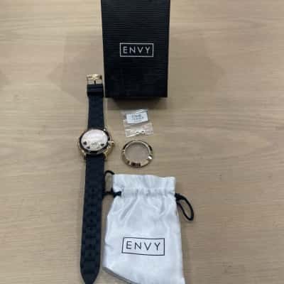 ENVY Ladies Gold/Tone & Black Watch 