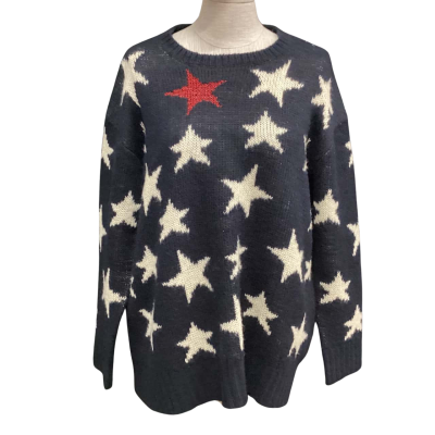 Cooper Stars  Size M Crew Neck Jumper Black  / Cream 