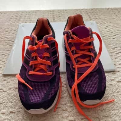 Adidas Kids Size UK 6 (25 cm) Runners Black  / Purple 