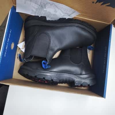 Mens Steele Blue Boots Black 11.5 As New 