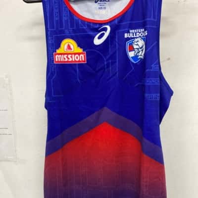 Western Bulldogs AFL Mens  Size XS Training Singlet  Blue / Red / White 
