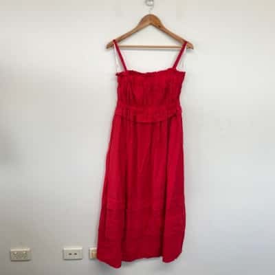 Sussan Red Strappy Maxi Dress Size 6 