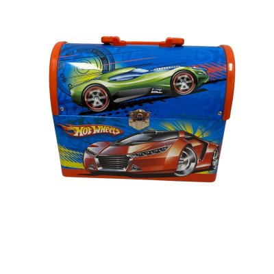 Kids Tin Full Of Ooshies Figurine In a Hot Wheels Case 