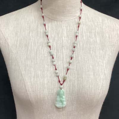  Guanyin Buddha Pendant Necklace Jadeite 