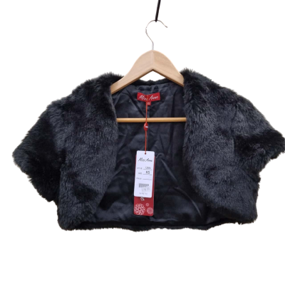 Miss Anne Womens Size XS Fur Coat Black (13)