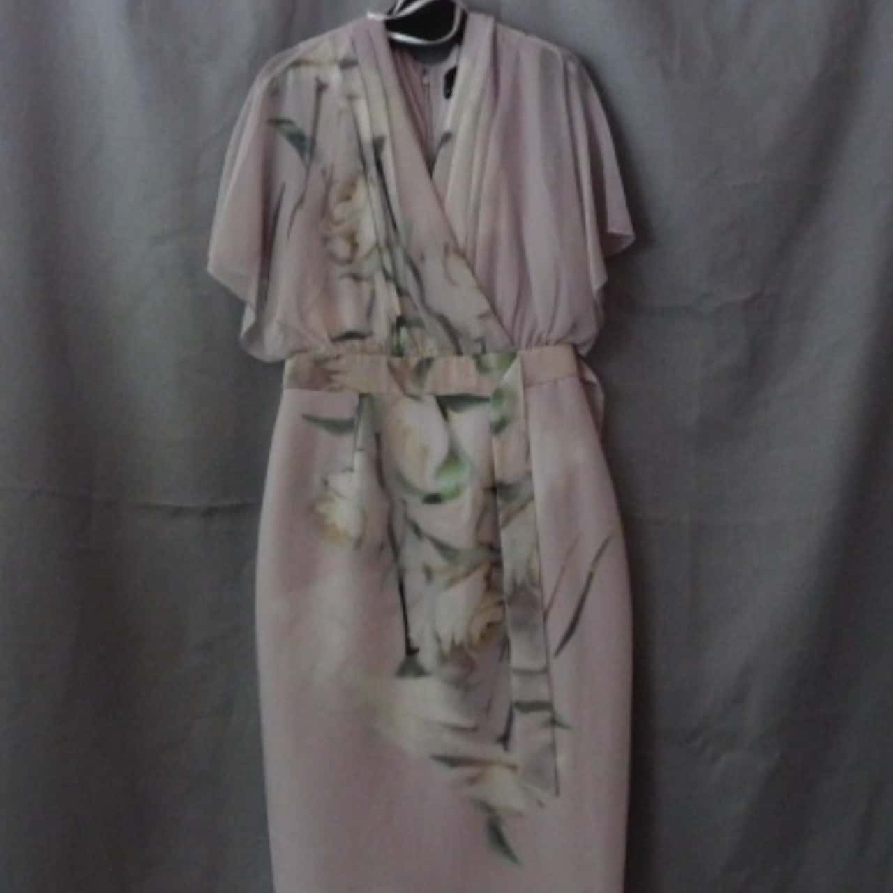 ladies floral wrap dress