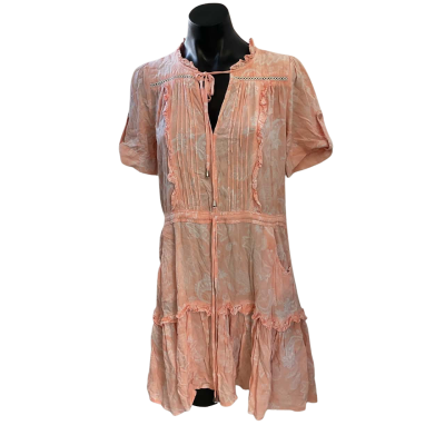 Jaase Womens  Size XS Babydoll Dress Floral / Peach 