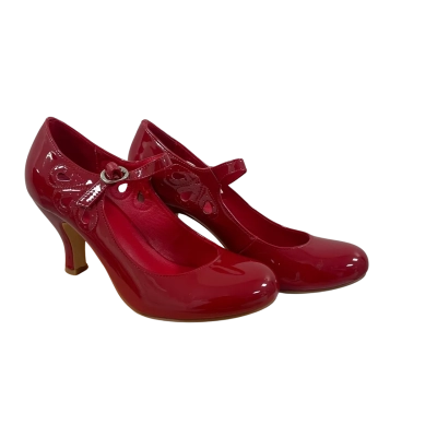 I love Billy Mendy womens size 37 red patent high heels