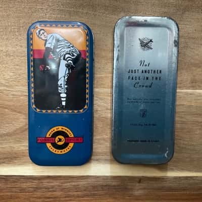 Vintage Fossil Sport Watch Tin (1995) – Baseball Pitcher Graphic Metal Case (B26)