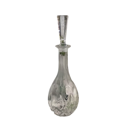 Clear glass decanter