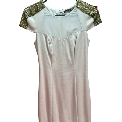 Seduce Womens  Size 8 Bodycon Dress Cream 