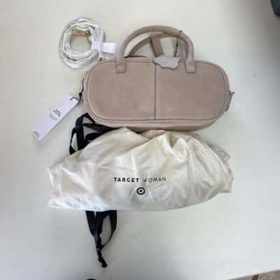 Target Suede Leather Cross Body Bag Handbag 