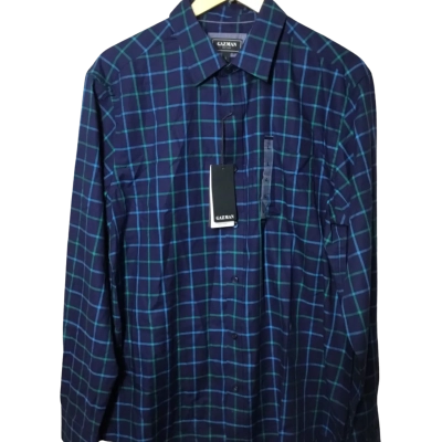 Gazman Mens  Size L Long Sleeve Shirt Blue / Checked 