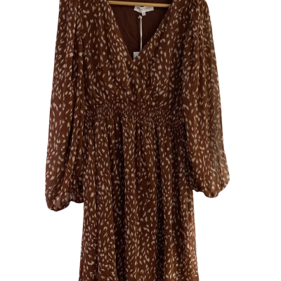 White Closet brown iggy mini dress size 14 