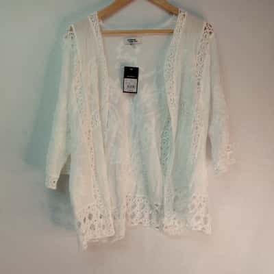  European Collection Womens  Size One Size Cardigan White 