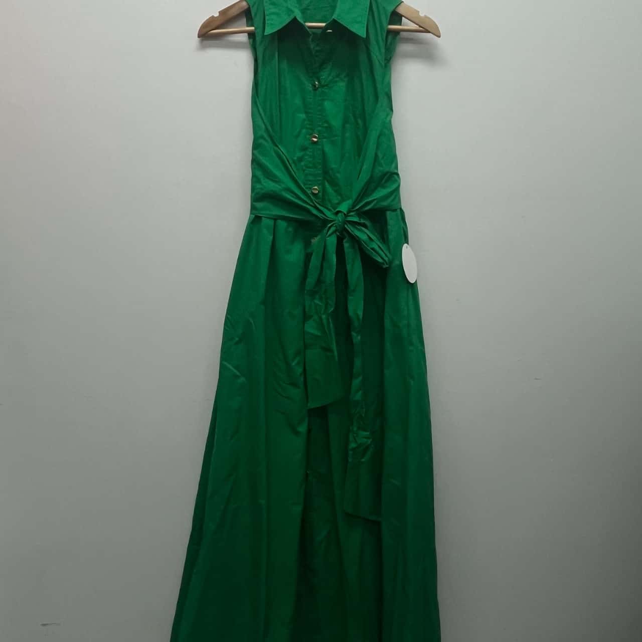 Sheike Cecilia Midi Dress 100%Cotton Size 10 Sleeveless Dress Green (s) -  New With Tags | Salvos Stores