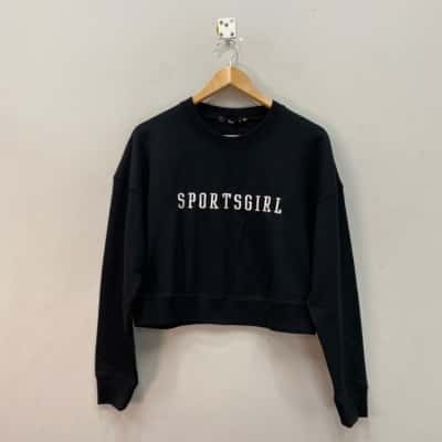 Sportsgirl Rewind Womens  Size S Cropped Jumper Black  / White 