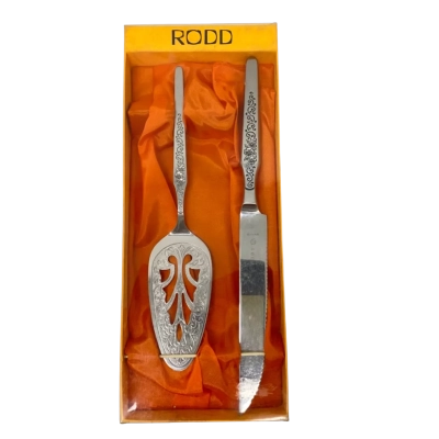 Vintage Rodd Stainless Steel Cake Serving Set