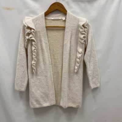 Country Road Kids Wool Blend Open Cardigan Size 7 Cream 
