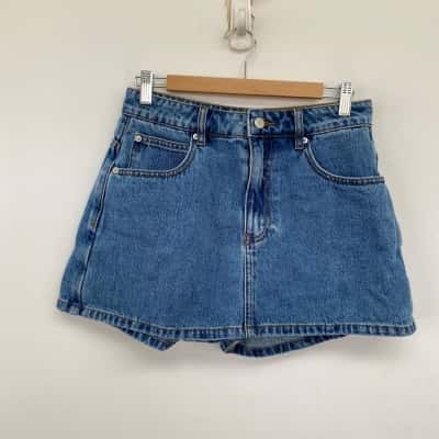 Showpo Mid Blue Wash Harriet Mid Waisted Recycled Denim Skort  Size 10 