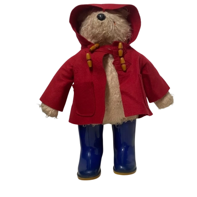 Vintage 1972 Gabrielle Designs Paddington Bear Plush In Rain Gear