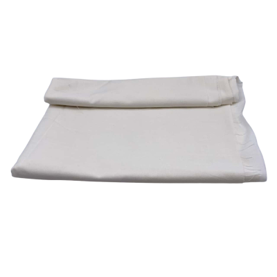 Cotton fibre.  115 x 250 cms.  Ivory white.   (Fab 1).