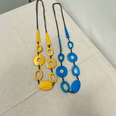 Unbranded Women's Necklaces Costume Jewellery 2 Pieces Blue / Yellow Gold