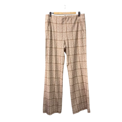 Once/Was Womens  Size 3 Knit Wide Leg Pants Beige / Pattern 