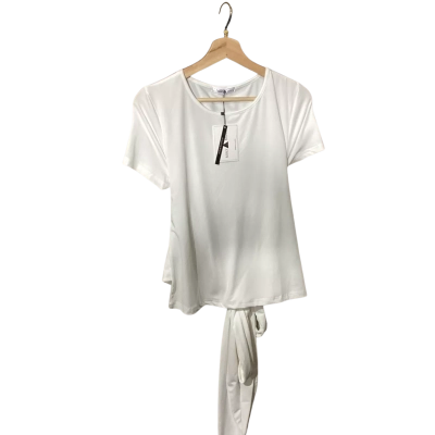 Minx & Moss Womens  Size M Wrap Top White 