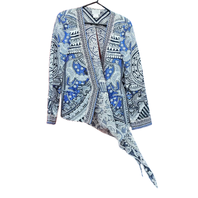 Camilla Womens Size M Open Jacket Black  / Blue. RRP $599.9