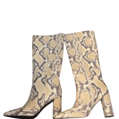 Women’s Wittner Size 35 Beige / Black  anaconda print knee high boots
