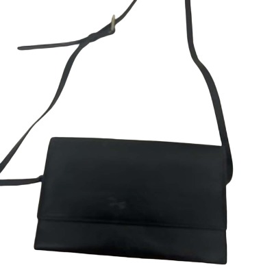 Cellini Womens Cross Body Bag Black  Leather Wallet Bag 