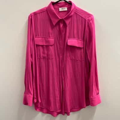 Mela Purdie Womens  Size 12 Long Sleeve Shirt Pink  