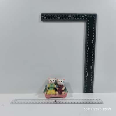 Vintage Salt and Pepper Shakers Japan Kitty Duo Couch Set 