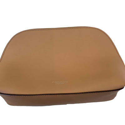 Oroton Womens Top Zip Pouch Brown 
