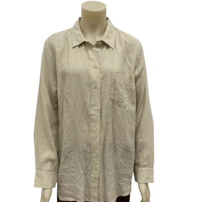 Country Road Womens Linen Size 14 Button Up Top  
