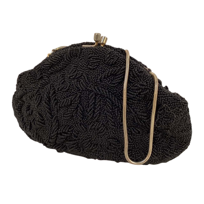 Mandarin Arts Hong Kong Womens Beaded Purse Black  
