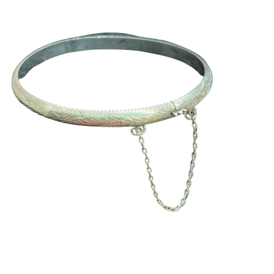 Vintage 925 Sterling Silver Hinged bracelet 