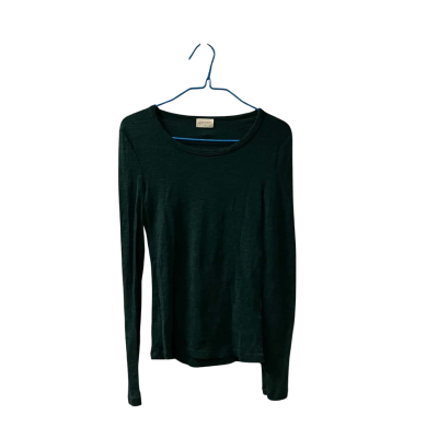 Gorman Women's Size 8 Long Sleeve Merino Wool Top in Green 