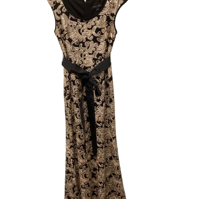 Betsy & Adam Womens  Size 6 Formal Dress Beige / Black  