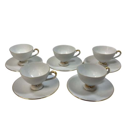 Rembrandt Fine China Teacup & Saucer Set (5 Pieces)