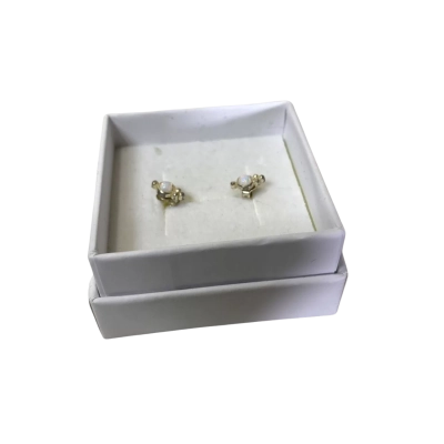  Womens Silver Earrings With Opal
