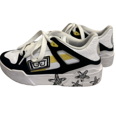 Puma Womens  Size 6.5 Black  / White / Yellow 