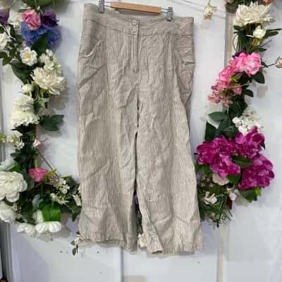 Morrison Womens  Size 3 Cropped Wide Leg Pants Grey 